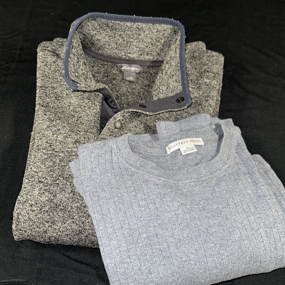 2 XL Men's Long sleeve pull overs